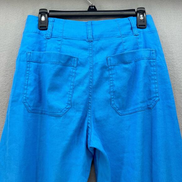 NWOT Maeve by Anthropologie Pants Women's 27/4 Blue The Colette Wide Leg Boho - Picture 4 of 13